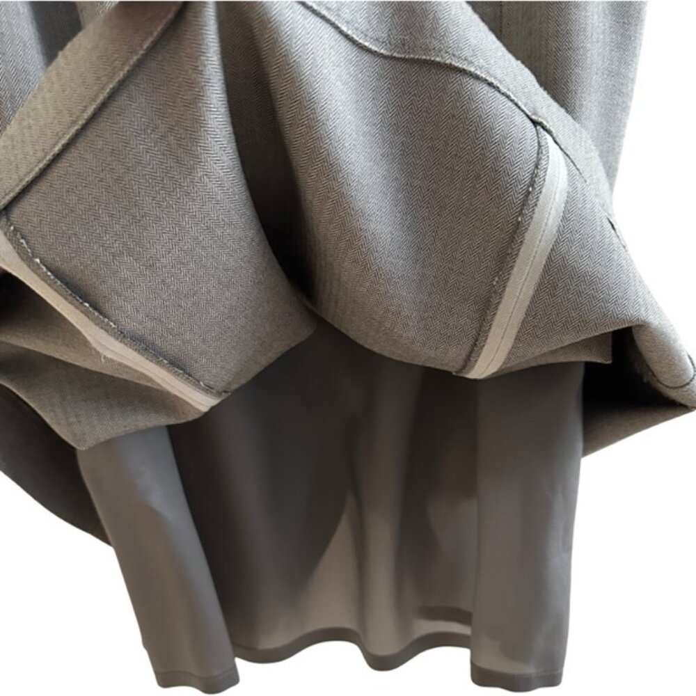 Hugo Boss Black and White Herringbone Wool Blend Dress - Size 6 - Picture 5 of 14